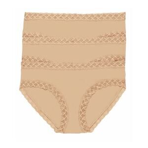 Natori Bliss 3 Pack of Panties Cafe Size Large